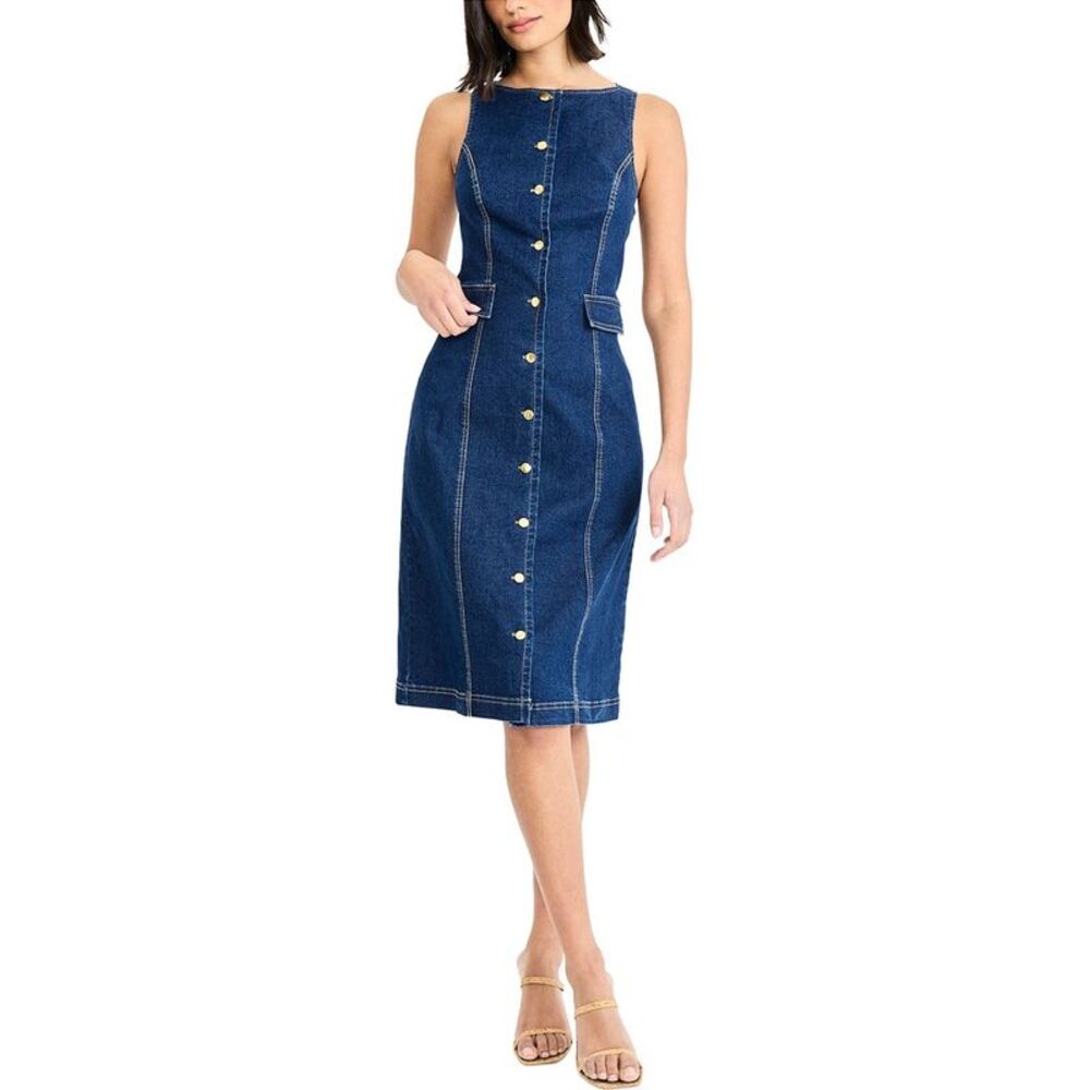 Maggy London Womens  Sleeveless Midi Dress